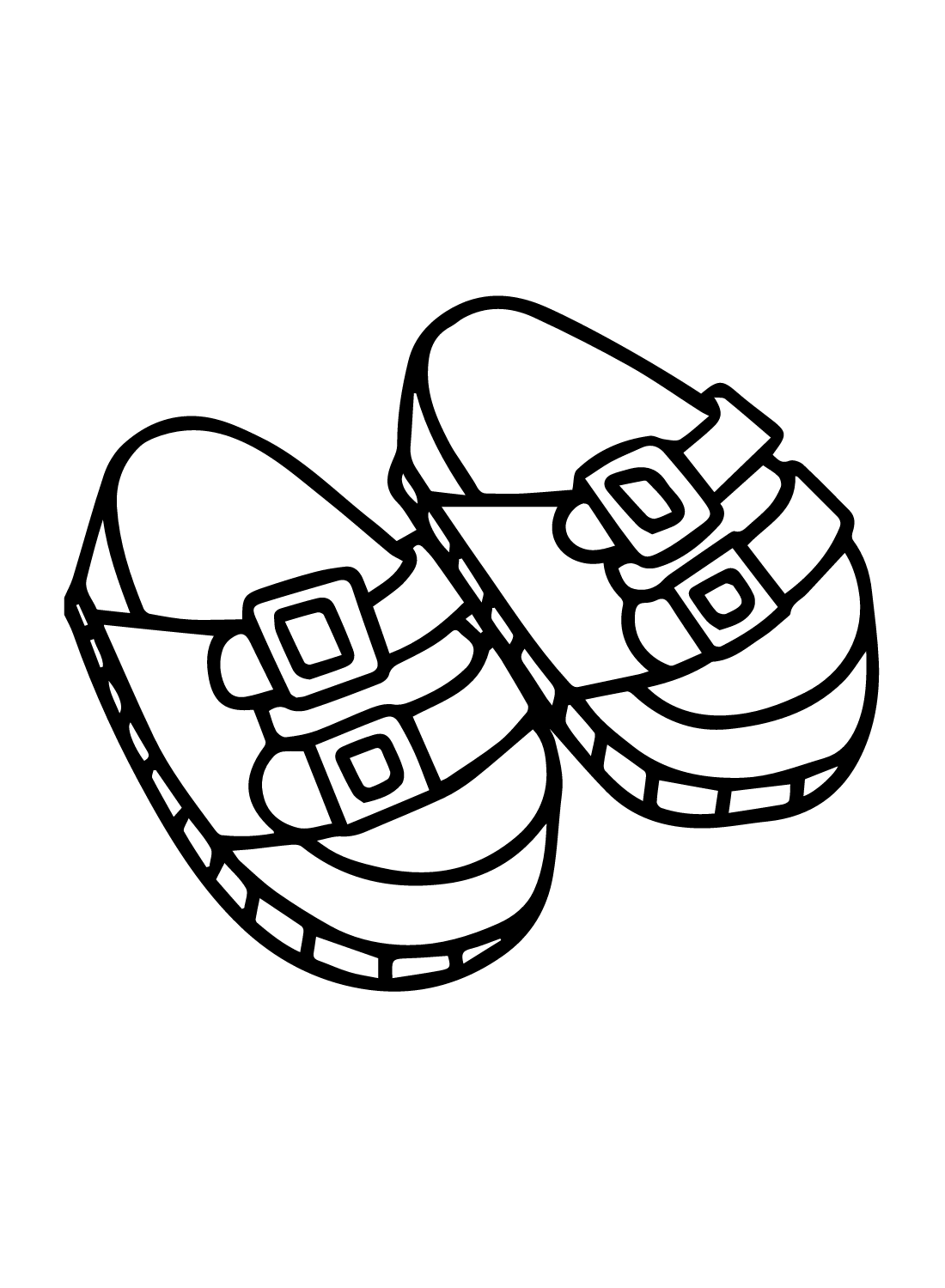 Sandals coloring pages printable for free download