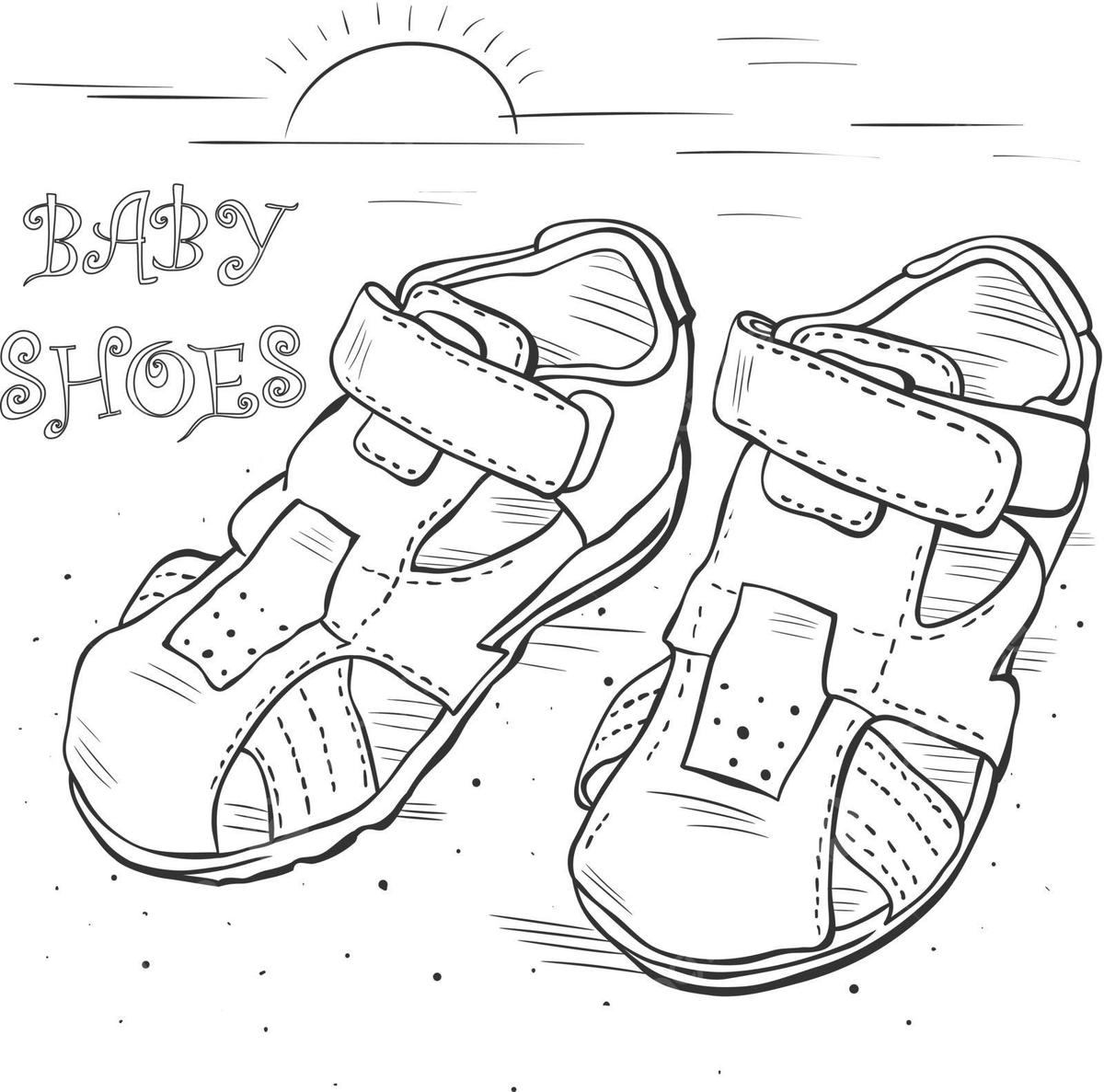 Sketch children s sandals for a boy child isolated glamour vector child isolated glamour png and vector with transparent background for free download