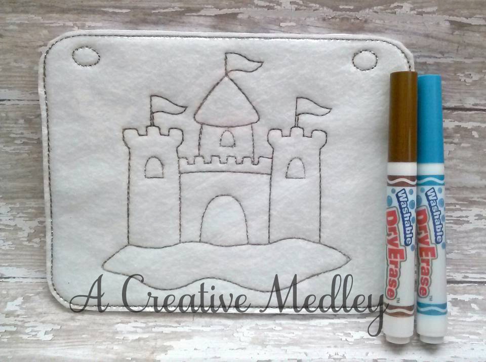 Coloring page sandcastle â a creative medley