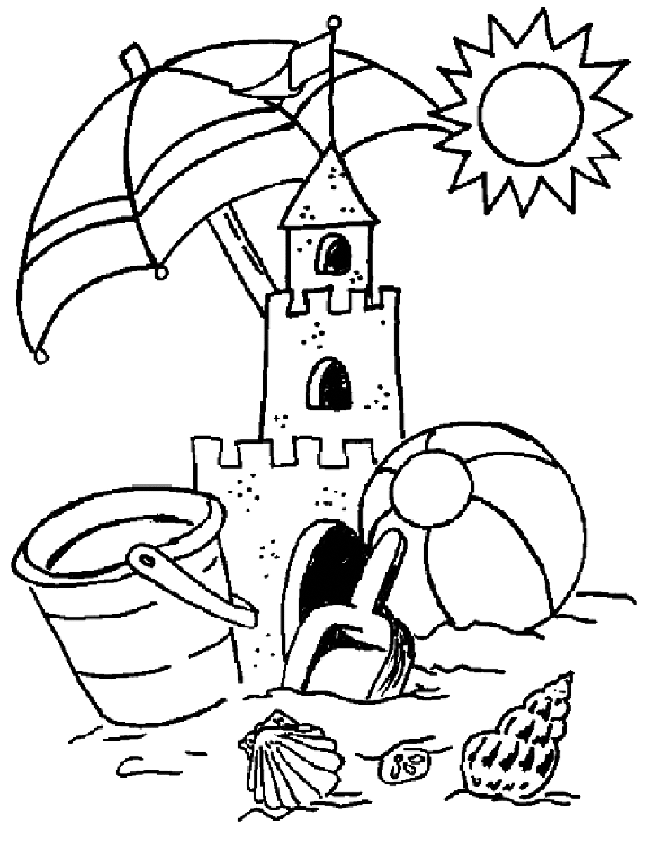 Beach coloring pages