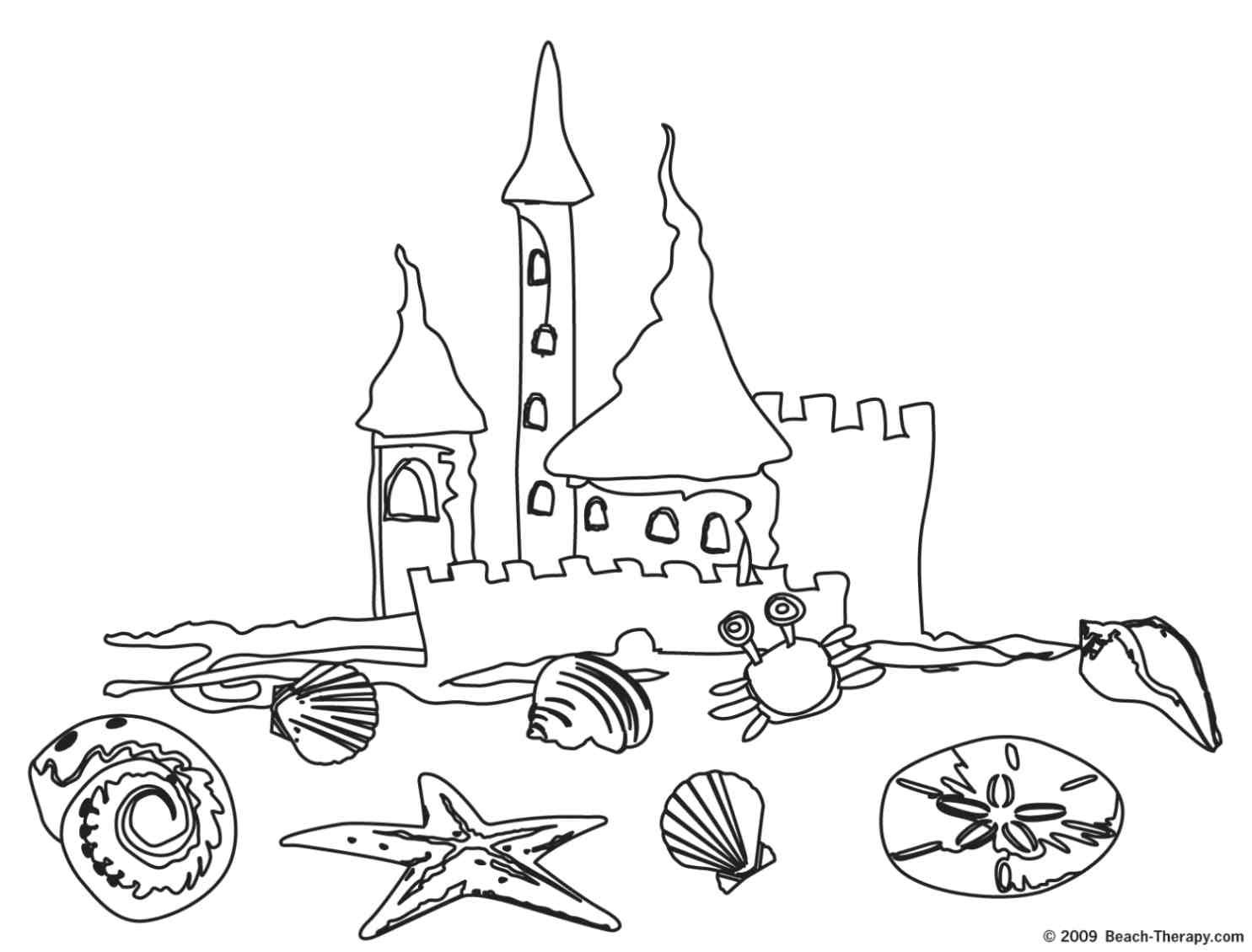 Beach coloring pages