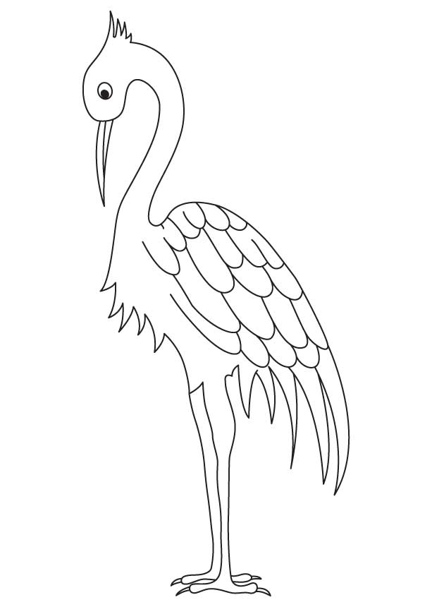 Crane coloring pages