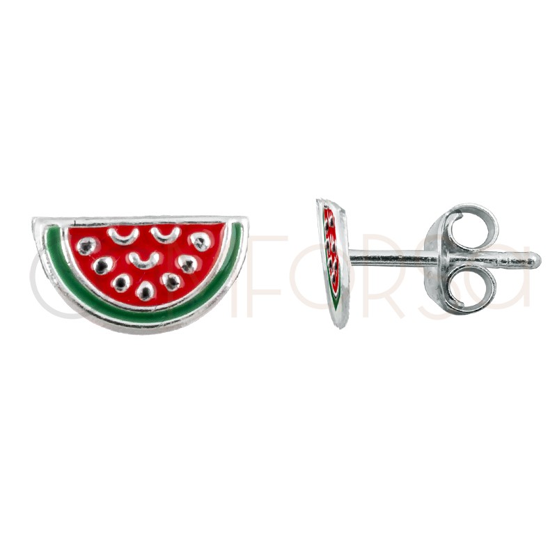 Buy fruits online sterling silver happy watermelon earrings x mm