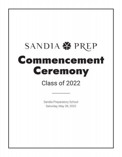 Sandia preparatory school graduation program