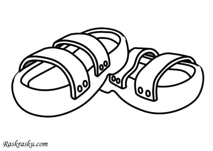 Online coloring pages coloring page flip flops shoes download print coloring page