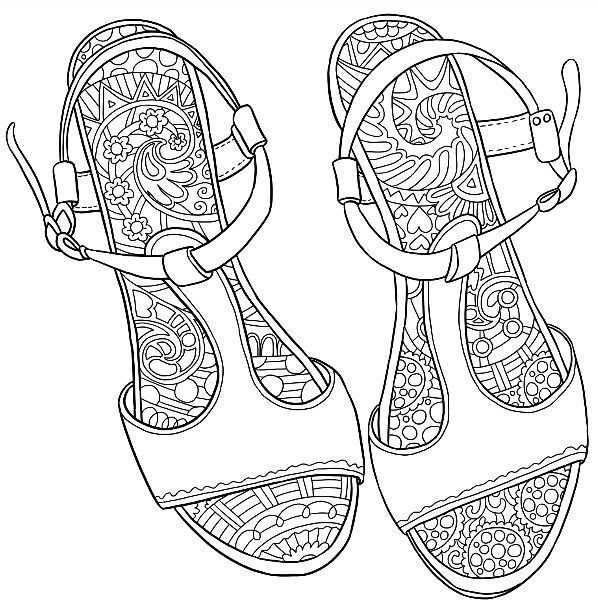 Sandals coloring page colormattersapp coloring pages colouring pages coloring book pages