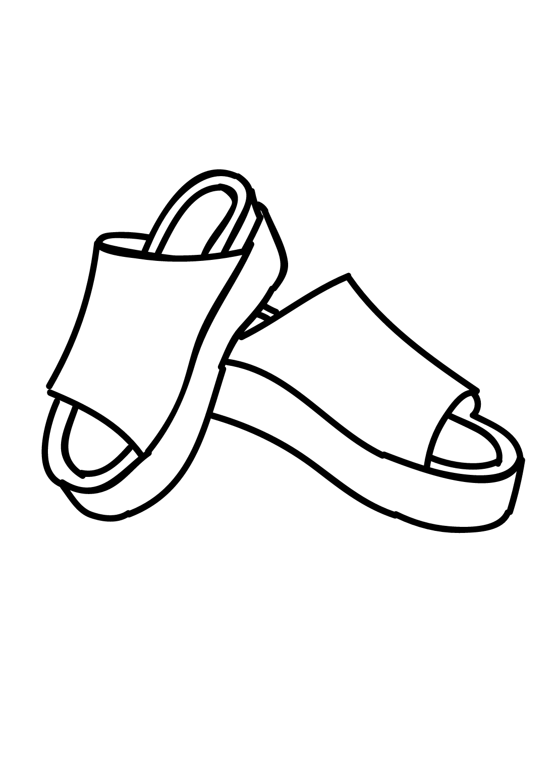 Sandals coloring pages printable for free download