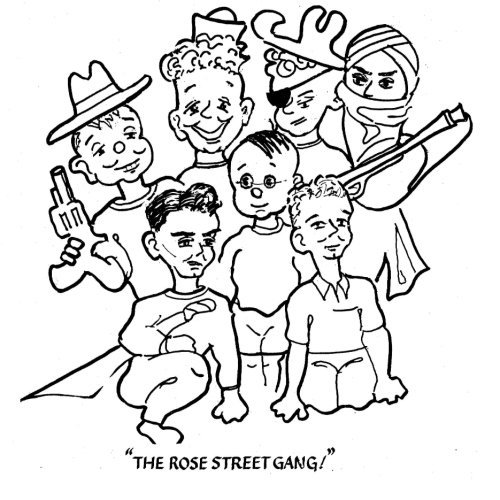 The rose street gang coloring book by mr bruce c bottum