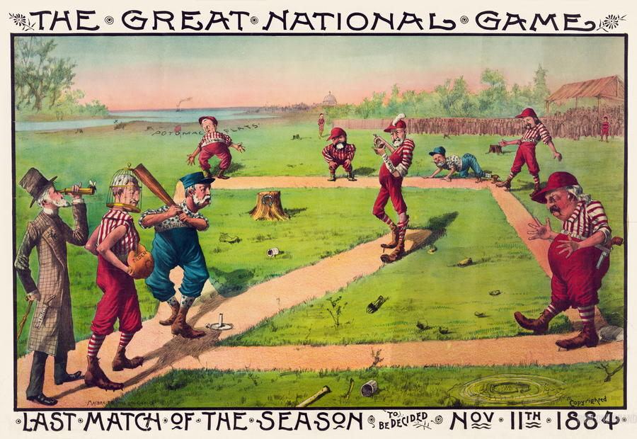 Great national game sandlot baseball art