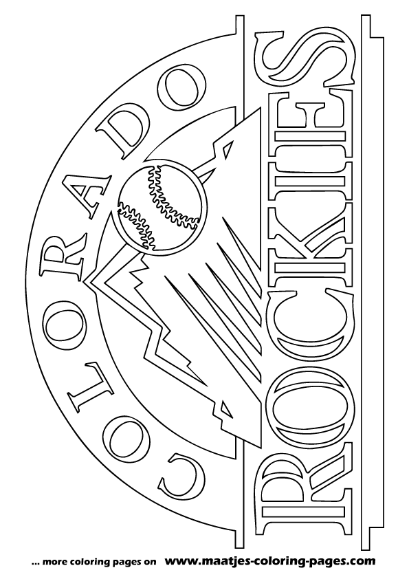 Mlb colorado rockies logo coloring pages