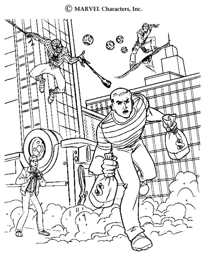 Sandman stealing money coloring pages