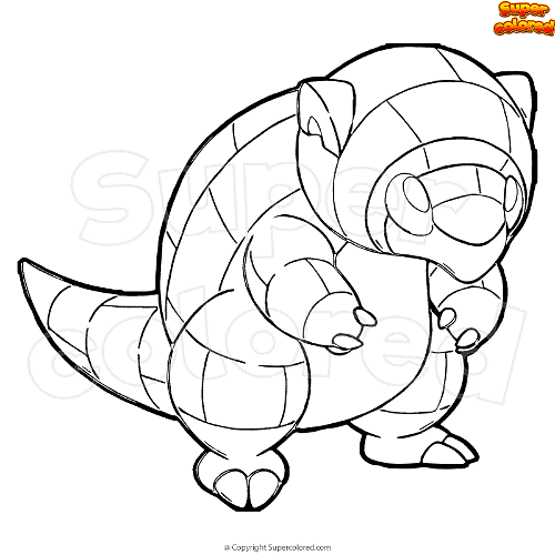 Coloring page pokemon sandshrew alola