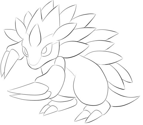 Sandslash coloring page free printable coloring pages pokemon coloring pages pokemon coloring coloring pages