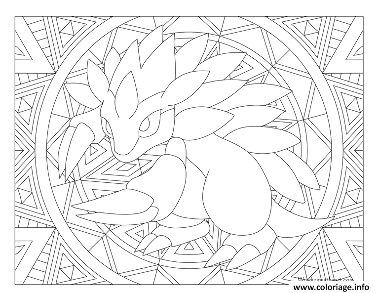 Adulte pokemon mandala sandslash dessin mandala pokemon ã imprimer