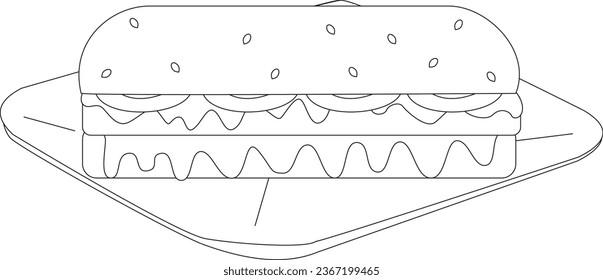 Sandwich coloring book art images stock photos d objects vectors