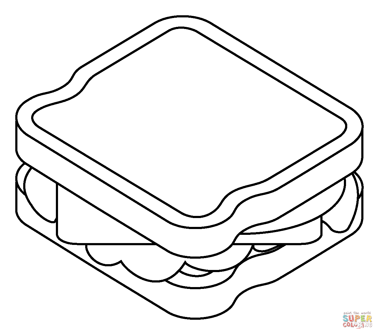 Sandwich emoji coloring page free printable coloring pages