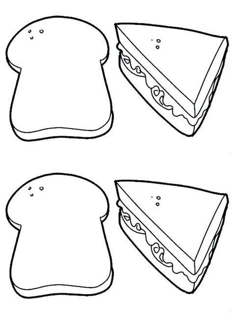 Creative and fun sandwich coloring pages for kids