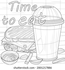 Sandwich coloring book art images stock photos d objects vectors