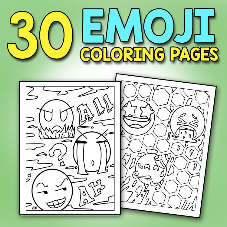 Emoji coloring pages