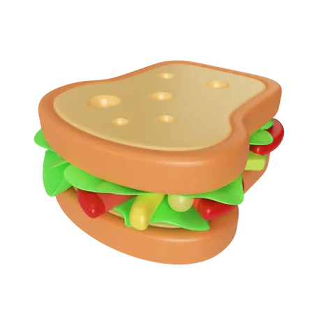 D bread sandwich illustrations