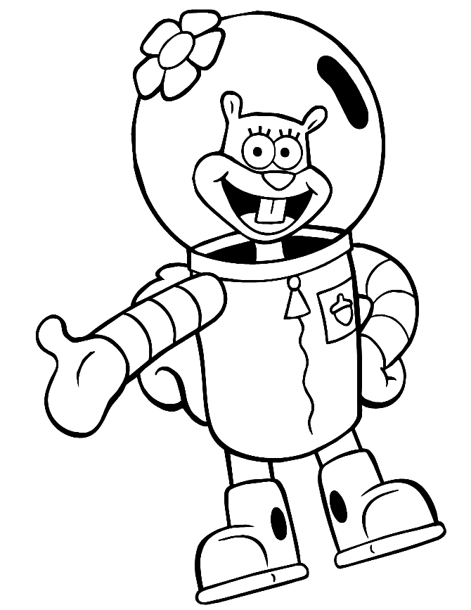 Sandy cheeks coloring pages printable for free download