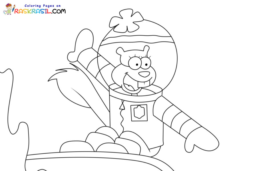 Sandy cheeks coloring pages