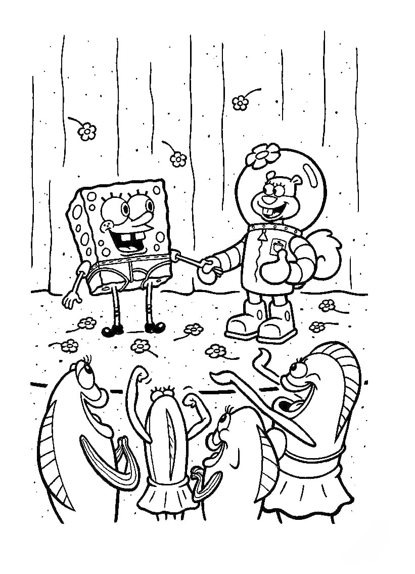 Sandy cheeks coloring pages