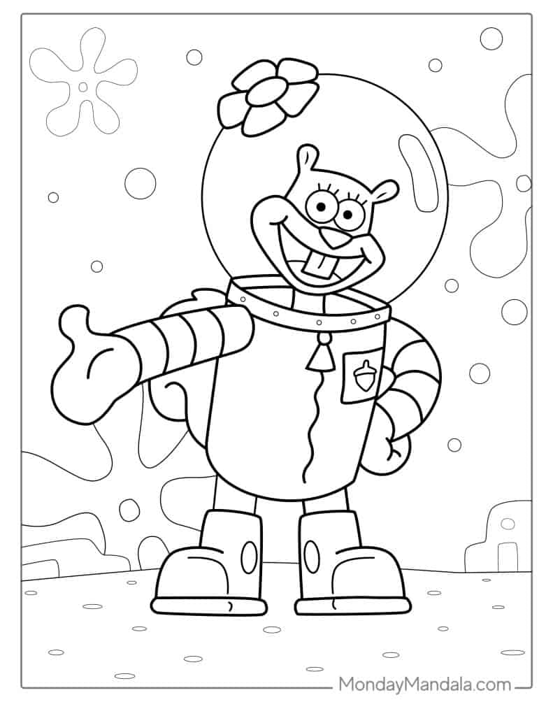 Spongebob coloring pages free pdf printables