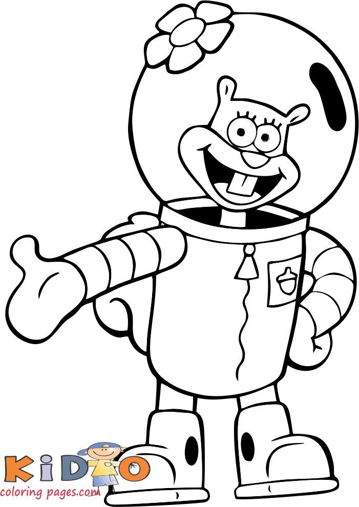 Sandy cheeks spongebob coloring pages spongebob coloring spongebob characters drawings coloring pages