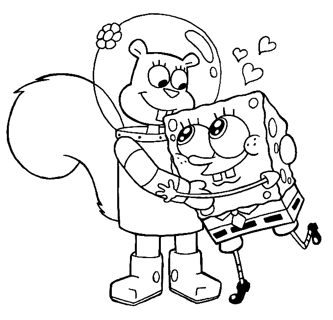 Sandy cheeks coloring pages printable for free download