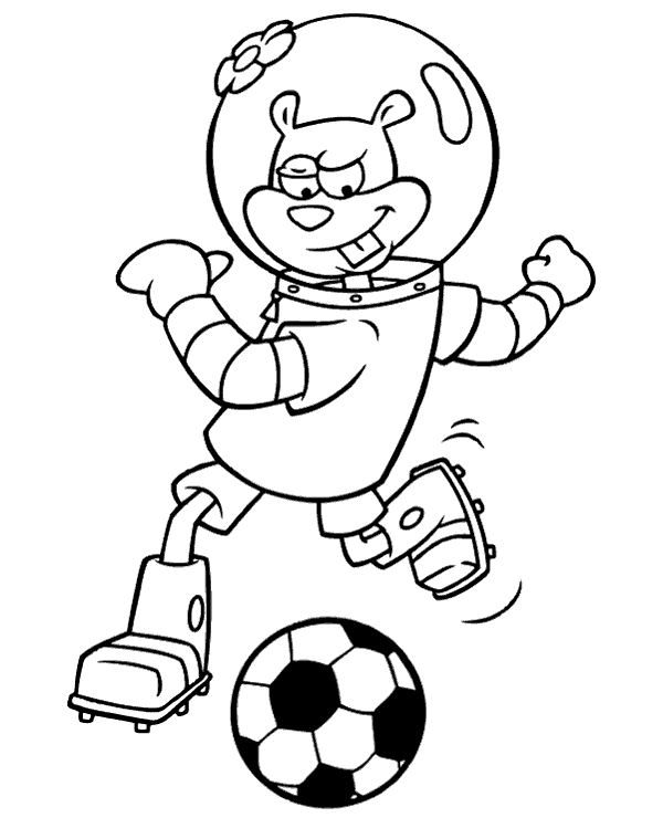 Sandy cheeks coloring pages spongebob