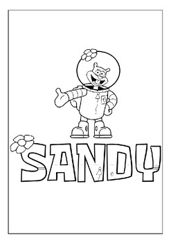 Printable spongebob sandy coloring pages unleash creative imagination