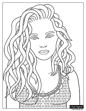 Sandy coloring page