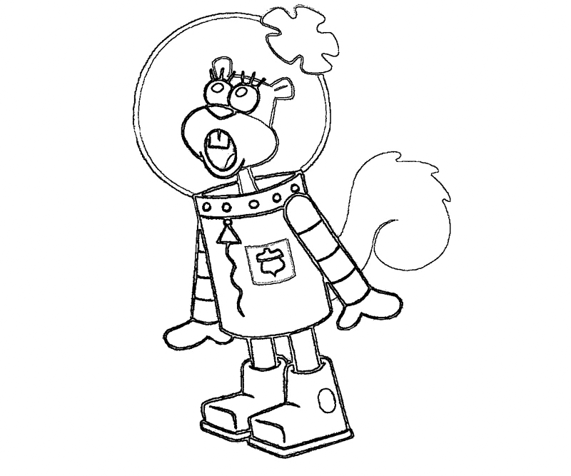 Sandy cheeks coloring pages