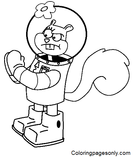 Sandy cheeks coloring pages printable for free download