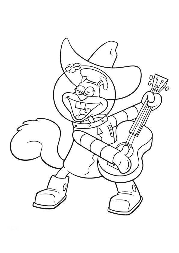 Sandy cheeks coloring pages