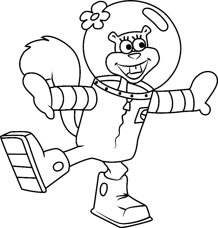 Sandy cheeks coloring pages printable for free download