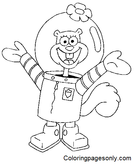 Sandy cheeks coloring pages printable for free download