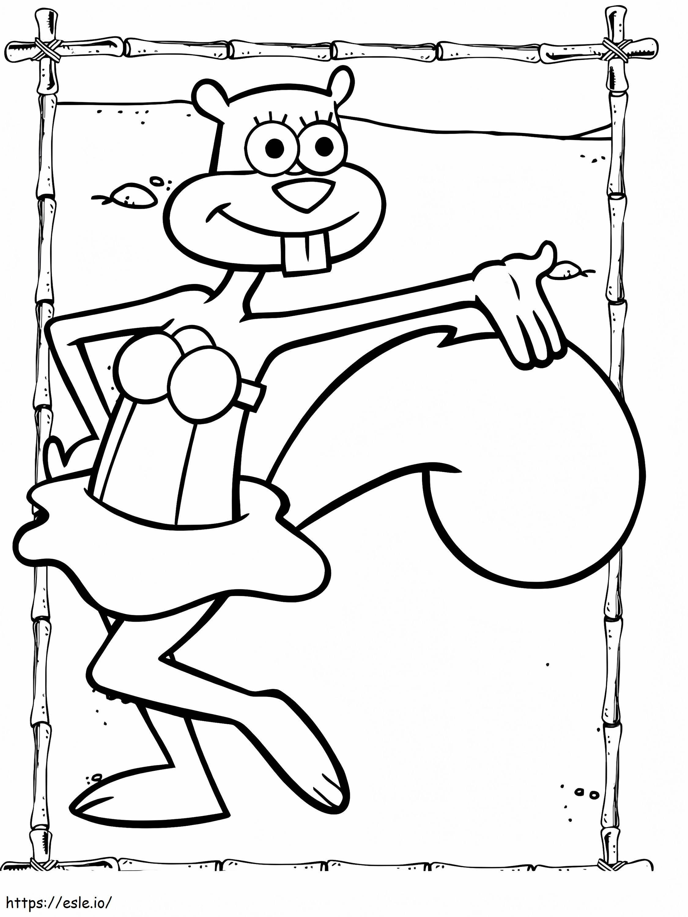 Sandy cheeks free printable coloring page