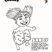 Sandy the croods coloring pages