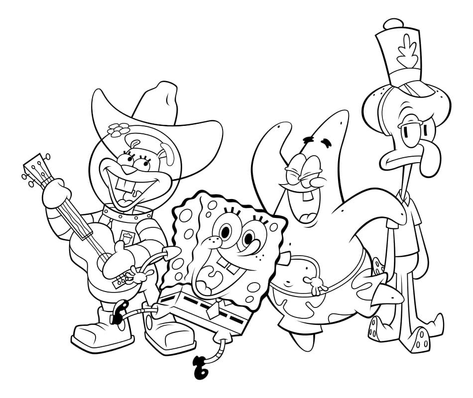 Sandy cheeks coloring pages