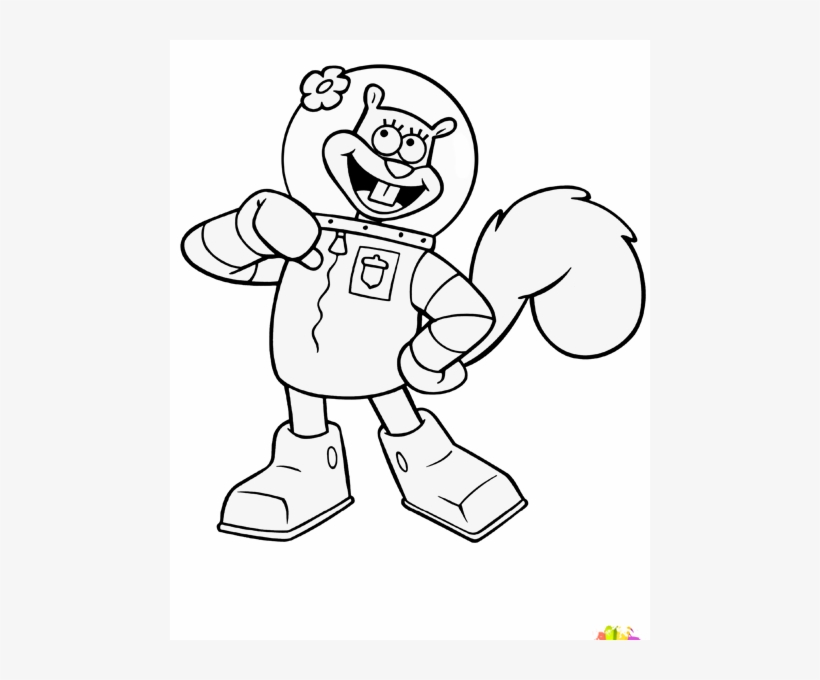 Sandy cheeks coloring pages color as you like to sandy