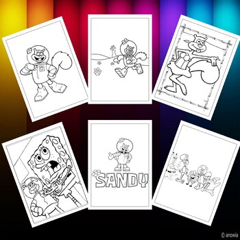 Printable spongebob sandy coloring pages unleash creative imagination