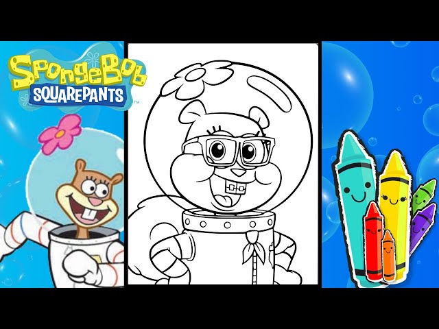 Coloring sandy fro spongebob coloring pages for kids ð