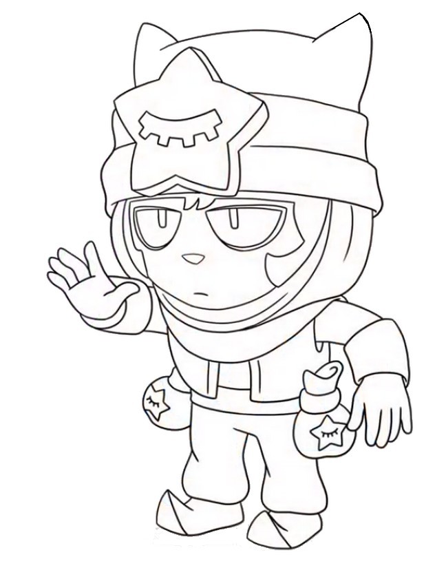 Coloring page brawl stars sandy