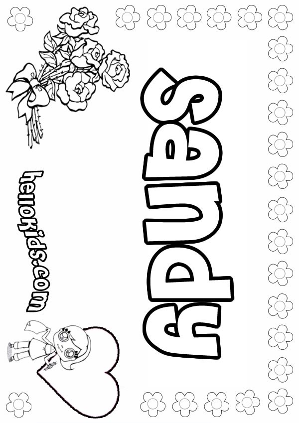 Sandy coloring pages