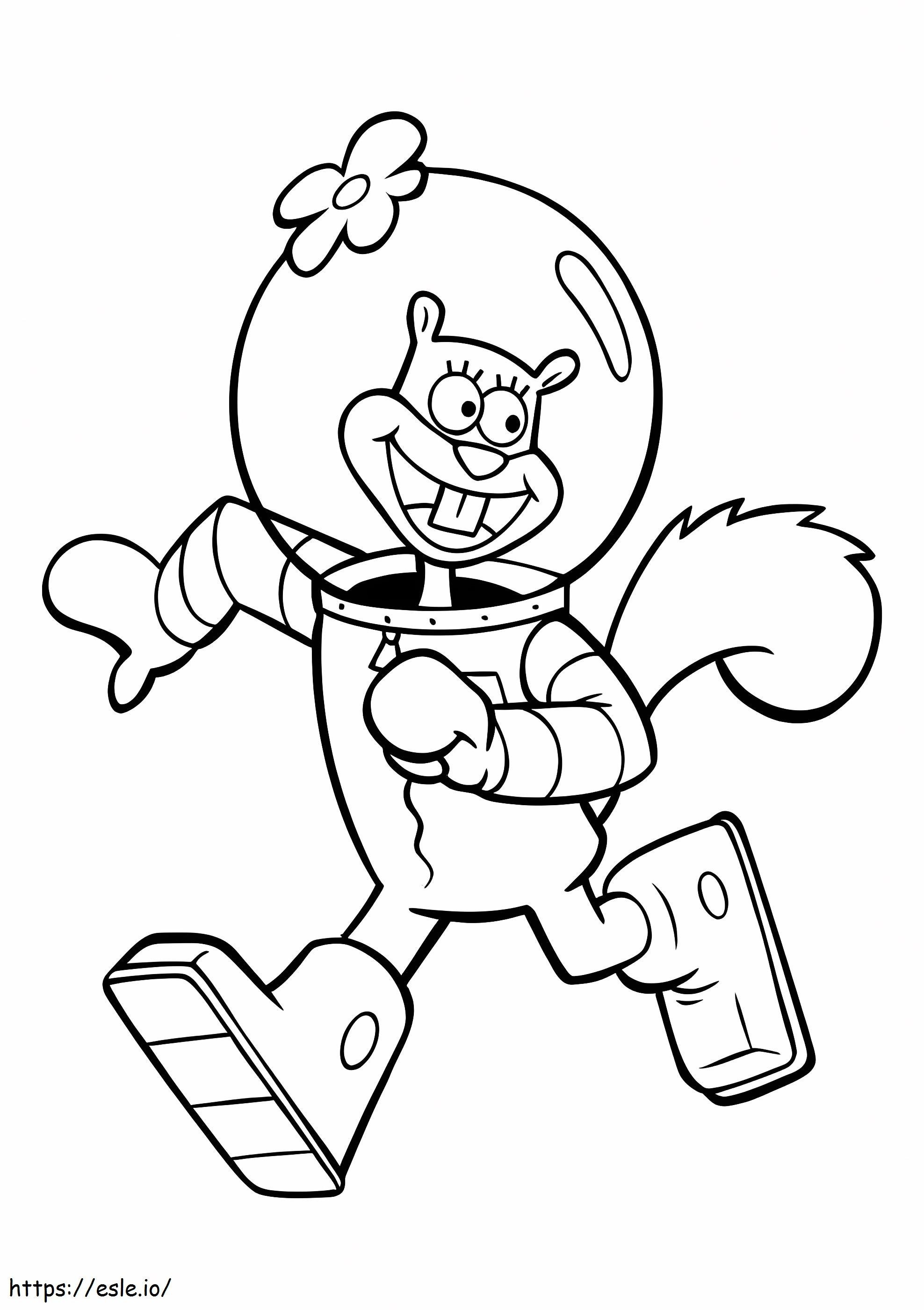 Free sandy cheeks coloring page