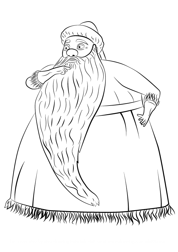 Sandy claws coloring page