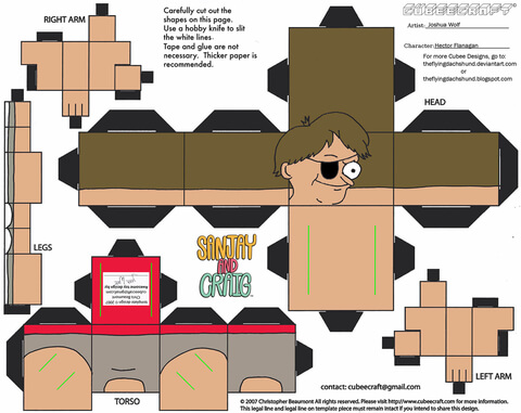 Hector flanagan paper toy free printable papercraft templates