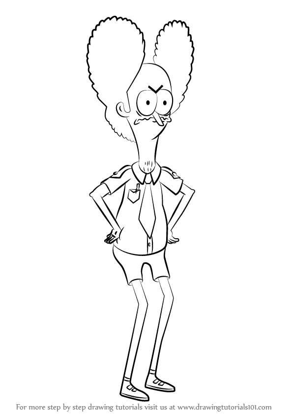 How to draw leslie noodman from sanjay and craig sanjay and craig step by step